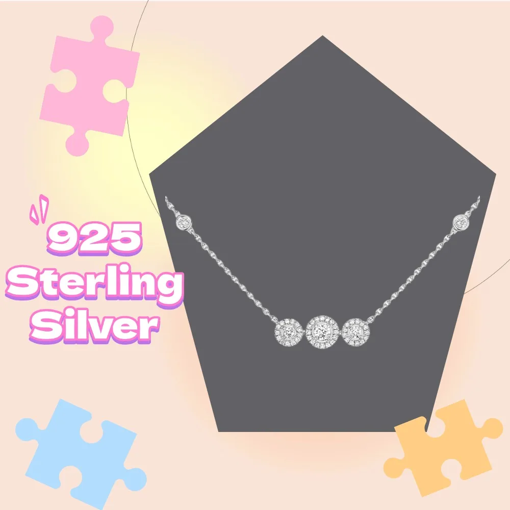 Round Necklaces S925 Pure Silver Luxury Jewelry Fashion Diamond Necklace Elegant Wedding Jewelry
Round Necklaces S925 Pure Silver Luxury Jewelry Fashion Diamond Necklace Elegant Wedding Jewelry