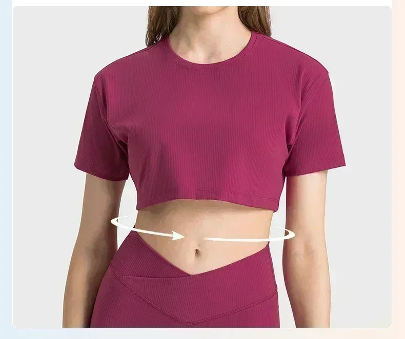 Lemon Women Clothing Yoga Sport Shirts Ribbed Fabric Outdoor Jogging T-Shirts Sportswear Women'S Gym Clothing Short Sleeve Top
Lemon Women Clothing Yoga Sport Shirts Ribbed Fabric Outdoor Jogging T-Shirts Sportswear Women'S Gym Clothing Short Sleeve Top
