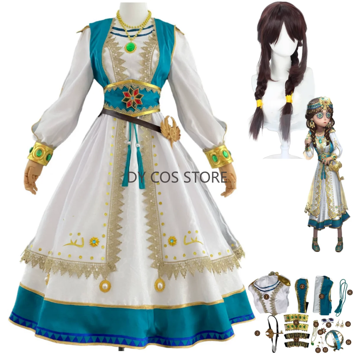 Аниме-игра Identity V Anne Lester Toy Merchant, карнавальный костюм, парик, редкое модное платье для этнического стиля, униформа, женский праздничный костюм
Аниме-игра Identity V Anne Lester Toy Merchant, карнавальный костюм, парик, редкое модное платье для этнического стиля, униформа, женский праздничный костюм