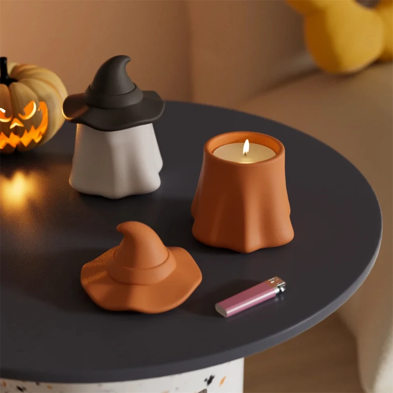 Ghostly Wizard Candle Jar Silicone Molds for Concrete and Candle Refill Mold Handmade Gypsum Jesmonite Halloween Jar Mould
Ghostly Wizard Candle Jar Silicone Molds for Concrete and Candle Refill Mold Handmade Gypsum Jesmonite Halloween Jar Mould