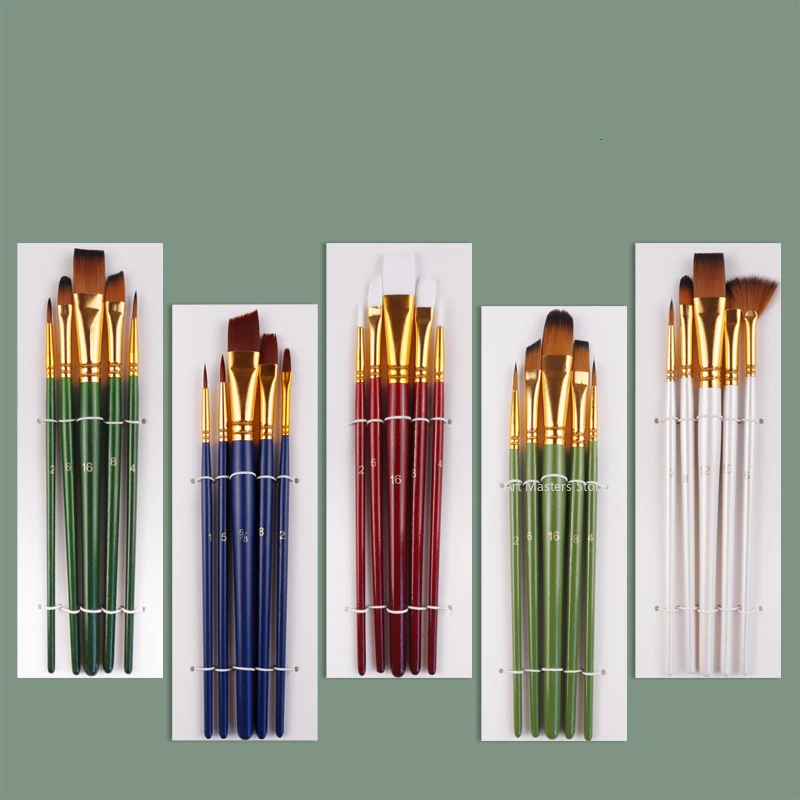 High Quality Nylon Paintbrush Set Birch Wood Pencil Round Tip Flat Tip Watercolor Brushes Acrylic Professional Art Supplies
High Quality Nylon Paintbrush Set Birch Wood Pencil Round Tip Flat Tip Watercolor Brushes Acrylic Professional Art Supplies