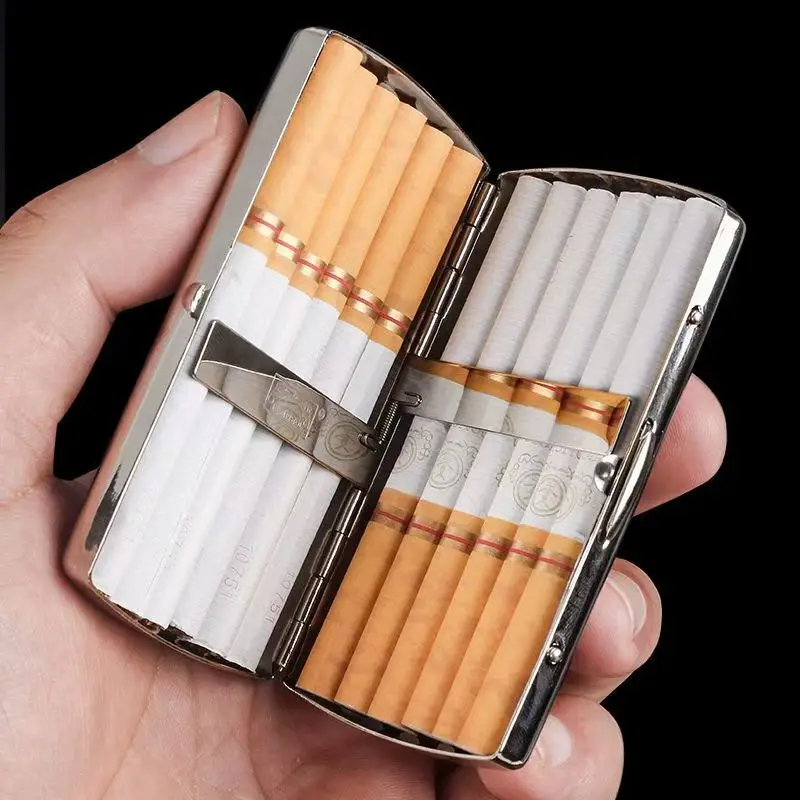 Original Double Gun 12-Slot Chrome Cigarette Case1Ultra-Thin Embossed Blossoms Pattern ILuxury Metal Holder Men's Gift Box
Original Double Gun 12-Slot Chrome Cigarette Case1Ultra-Thin Embossed Blossoms Pattern ILuxury Metal Holder Men's Gift Box