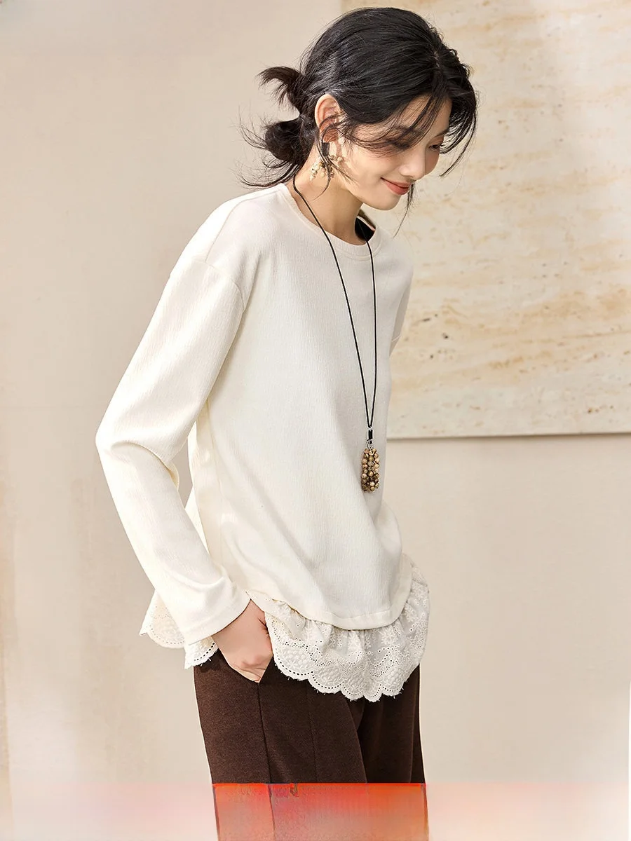 Mehaimei Ленивый повседневный женский свитшот, осень 2022, свободный крой, полиэстер, вискоза, нейлон, спандекс, круглый, длинный цвет све
Mehaimei Ленивый повседневный женский свитшот, осень 2022, свободный крой, полиэстер, вискоза, нейлон, спандекс, круглый, длинный цвет све