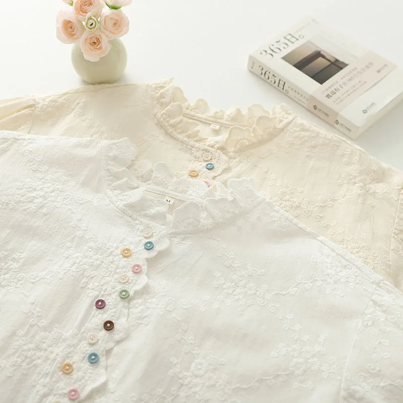 Spring Autumn Colorful Button Shirt Wave Collar Women's High Quality Cotton Tops Long Sleeve All-match Bottom Shirt S184
Spring Autumn Colorful Button Shirt Wave Collar Women's High Quality Cotton Tops Long Sleeve All-match Bottom Shirt S184