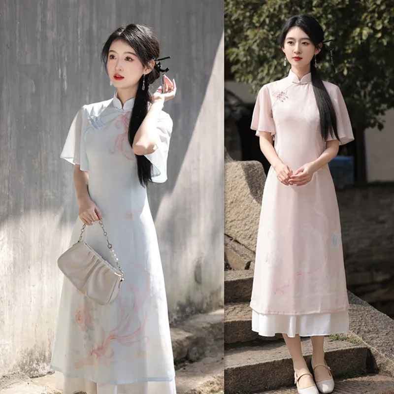 Улучшенное модное платье Cheongsam Qi Pao с длинными рукавами и воланами для молодых девушек, новое повседневное тонкое платье на весну и лето
Улучшенное модное платье Cheongsam Qi Pao с длинными рукавами и воланами для молодых девушек, новое повседневное тонкое платье на весну и лето