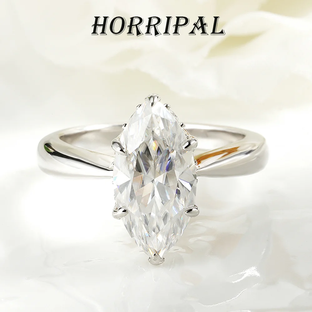 HORRIPAL D-Color Oval 3-Carat Marquise-Cut Moses Stone Women's Ring 925 Sterling Silver Classic and Sparkling Women's Jewelry
HORRIPAL D-Color Oval 3-Carat Marquise-Cut Moses Stone Women's Ring 925 Sterling Silver Classic and Sparkling Women's Jewelry