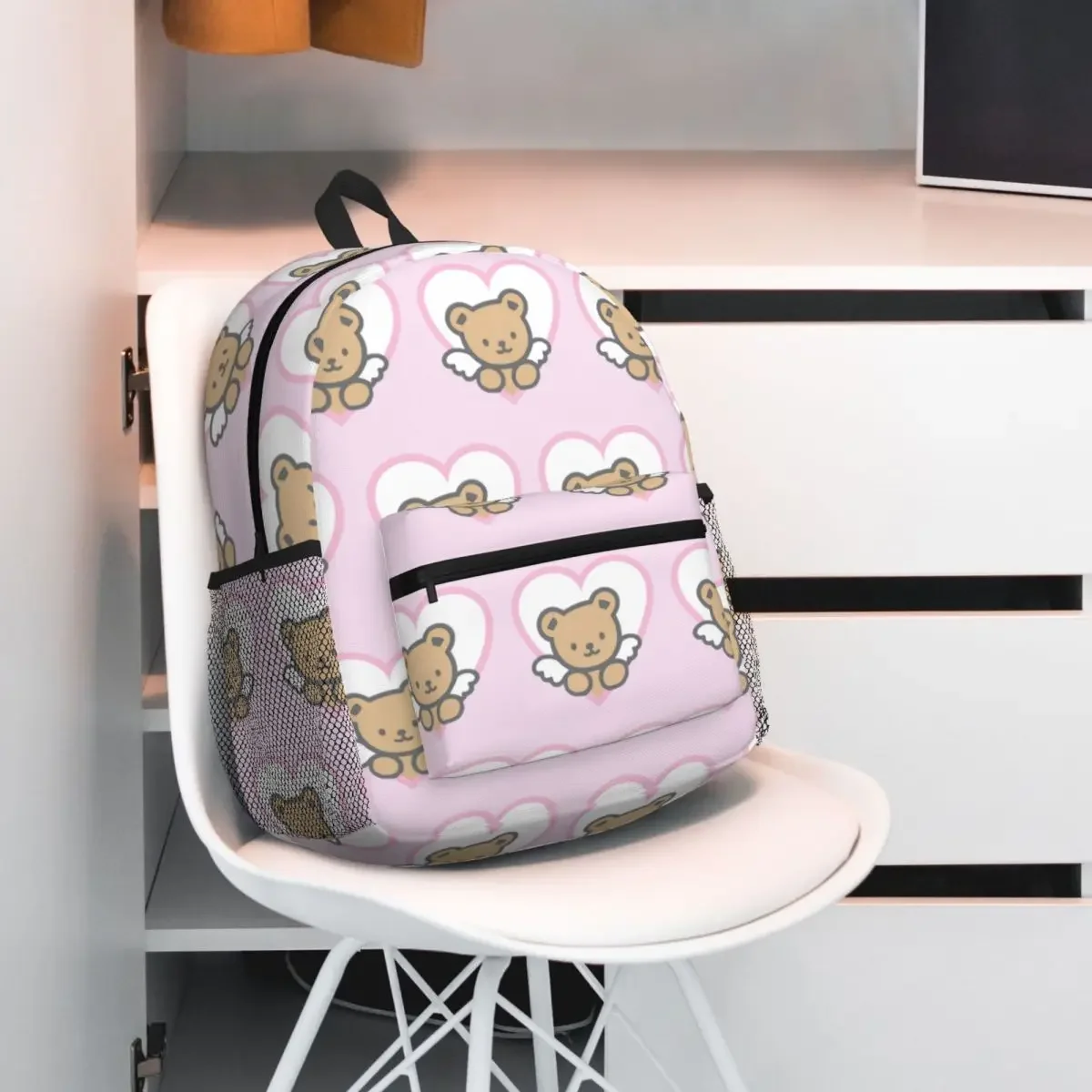 Мягкий эстетический рюкзак Kawaii Love с медведем ангела в сердце, рюкзак большой емкости, школьная сумка, сумки на плечо для мужчин и женщин
Мягкий эстетический рюкзак Kawaii Love с медведем ангела в сердце, рюкзак большой емкости, школьная сумка, сумки на плечо для мужчин и женщин