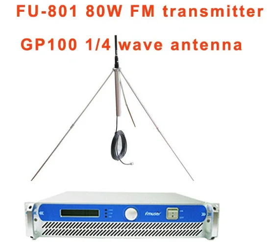 Fmuser FU-801 80W FM Broadcast Radio Transmitter GP100 1/4 Wave Antenna 15M Cable For Wireless Radio Station
Fmuser FU-801 80W FM Broadcast Radio Transmitter GP100 1/4 Wave Antenna 15M Cable For Wireless Radio Station