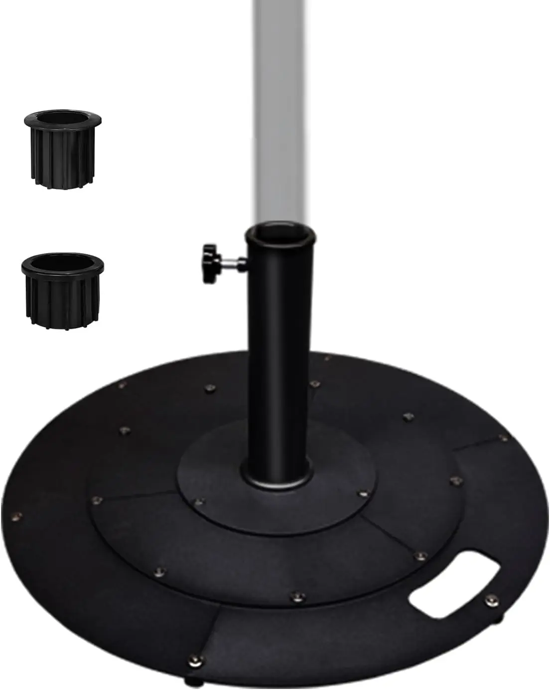 21 Inches Metal Umbrella Base with 2 Adapters for 1-¼" or 1-½" Umbrella Poles, Heavy Duty Weighted Outdoor Umbrella Stand Holder
21 Inches Metal Umbrella Base with 2 Adapters for 1-¼" or 1-½" Umbrella Poles, Heavy Duty Weighted Outdoor Umbrella Stand Holder