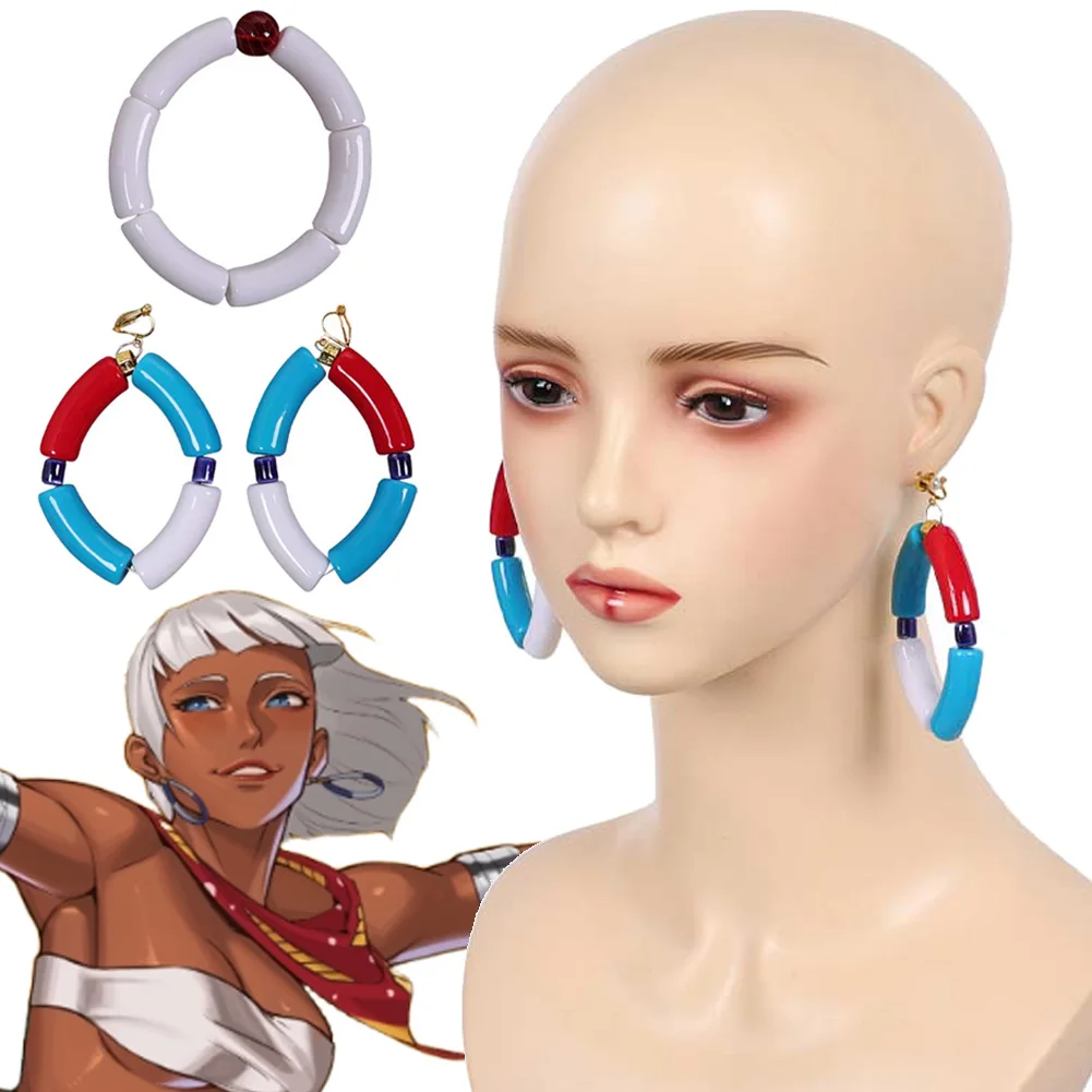 Fighter Game SF 6 Cosplay Elena Earrings Bracelet Roleplay Hallowma Party Carnival Role Play Prop Costume Outfits Accessories
Fighter Game SF 6 Cosplay Elena Earrings Bracelet Roleplay Hallowma Party Carnival Role Play Prop Costume Outfits Accessories