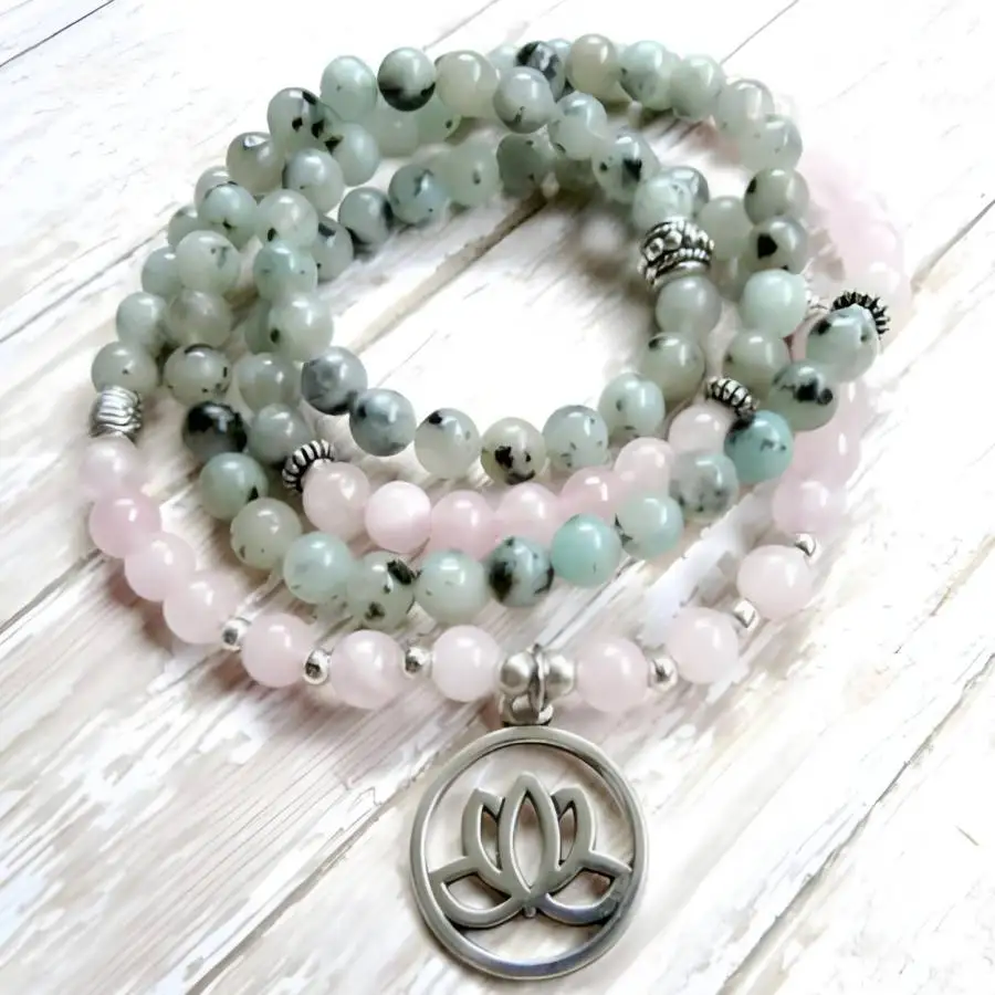 6mm Rose Quartz flower speckle Gemstone Mala Bracelet 108 Bead Hand Men's zazen tassel Natural stone Buddha elastic Prayer Mala
6mm Rose Quartz flower speckle Gemstone Mala Bracelet 108 Bead Hand Men's zazen tassel Natural stone Buddha elastic Prayer Mala