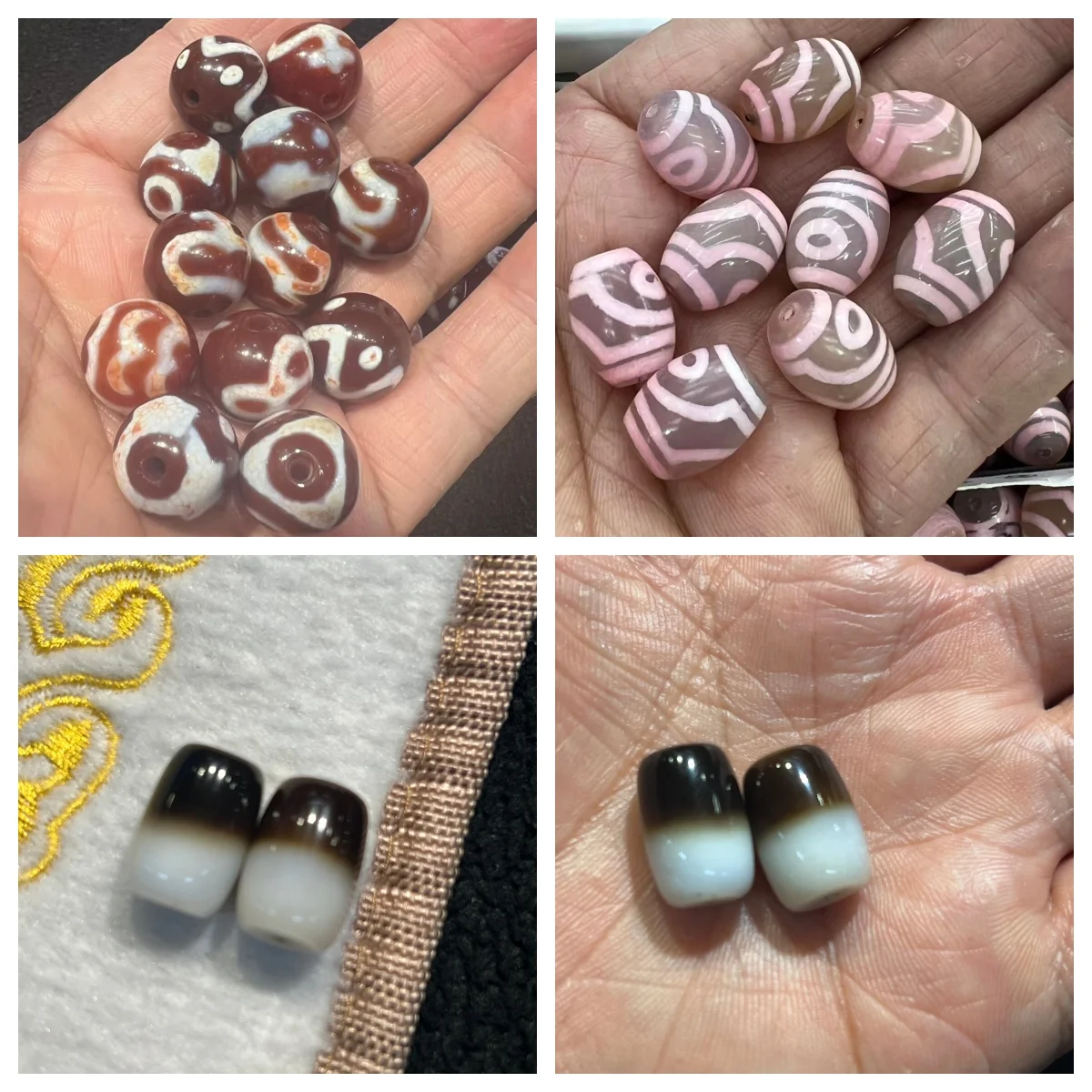 Dzi source wholesale red pink and white striped Daluo Dzi black and white single-line beads, loose beads matching beads
Dzi source wholesale red pink and white striped Daluo Dzi black and white single-line beads, loose beads matching beads