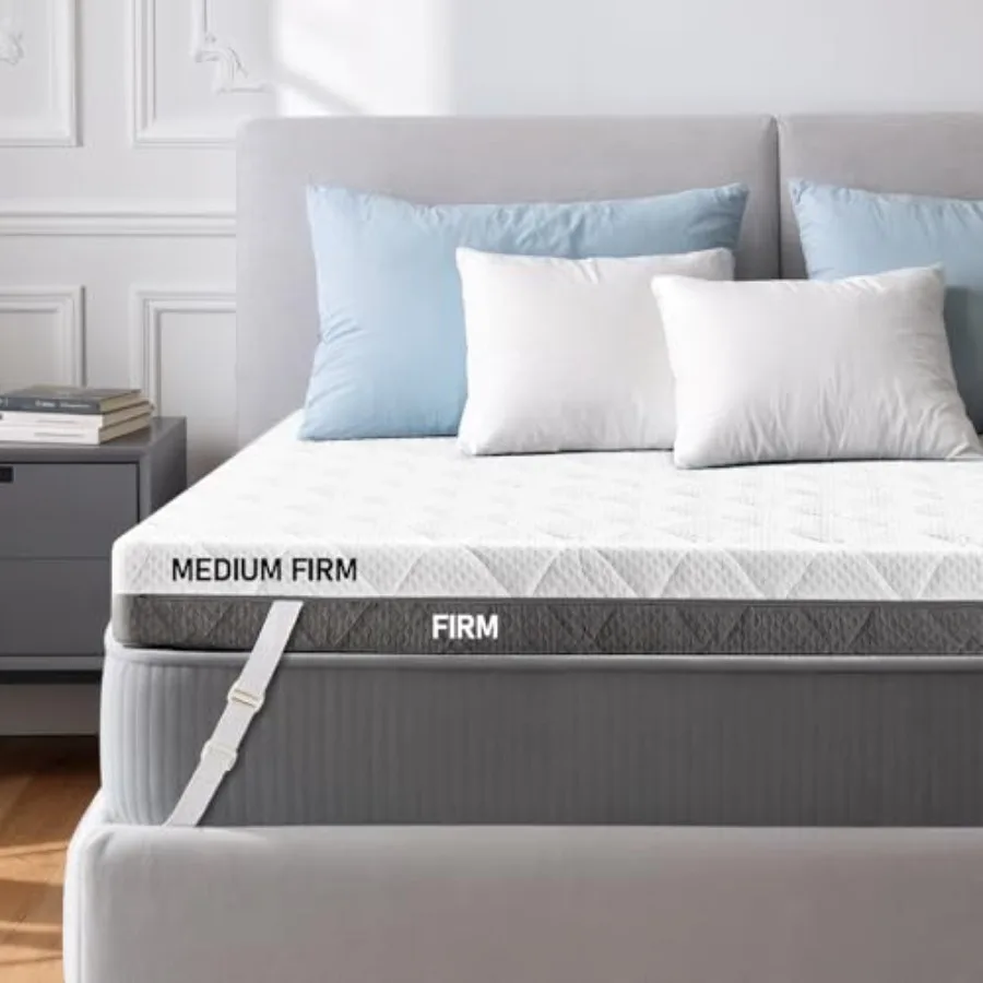 Firm Mattress Topper : Dual Firmness Medium and Firm for Back Pain Relief High Density Memory Foam Cooling Bed Topper Washable
Firm Mattress Topper : Dual Firmness Medium and Firm for Back Pain Relief High Density Memory Foam Cooling Bed Topper Washable