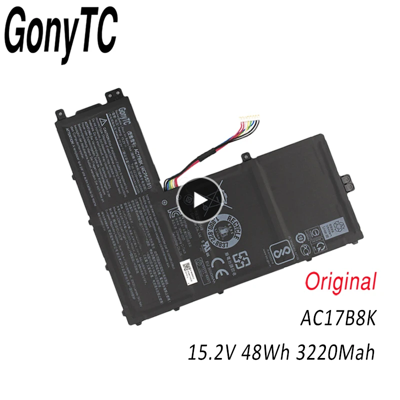 WHOLESALE New AC17B8K Laptop Battery for Acer Swift 3 SF315-52 SF315 SF315-52G-58HG 15.2V 48WH
WHOLESALE New AC17B8K Laptop Battery for Acer Swift 3 SF315-52 SF315 SF315-52G-58HG 15.2V 48WH