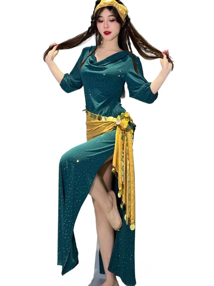 3 Pcs Set Head Scarf Belt and Skirt Belly Dance Costume Sexy Worksuit Practice Clothes For Adult Women Stage Performance
3 Pcs Set Head Scarf Belt and Skirt Belly Dance Costume Sexy Worksuit Practice Clothes For Adult Women Stage Performance