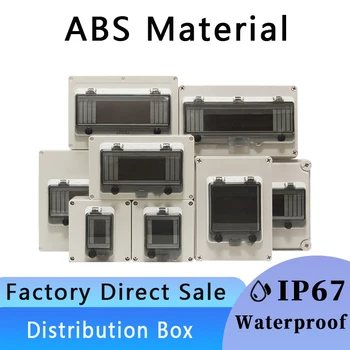 Junction Box 2/3/5/8/12/15/16/18 WAY Outdoor Circuit Breaker IP67 Waterproof Distribution Box ABS Transparent Panel