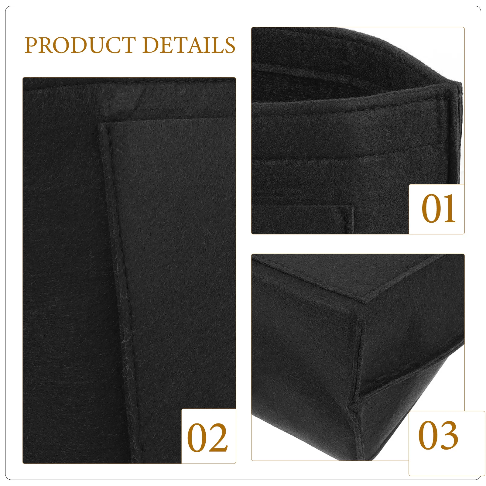 Felt Insert Purse Organizer for Tote Handbags Black Medium Storage Tote Organizer Makeup Brush Holder
Felt Insert Purse Organizer for Tote Handbags Black Medium Storage Tote Organizer Makeup Brush Holder