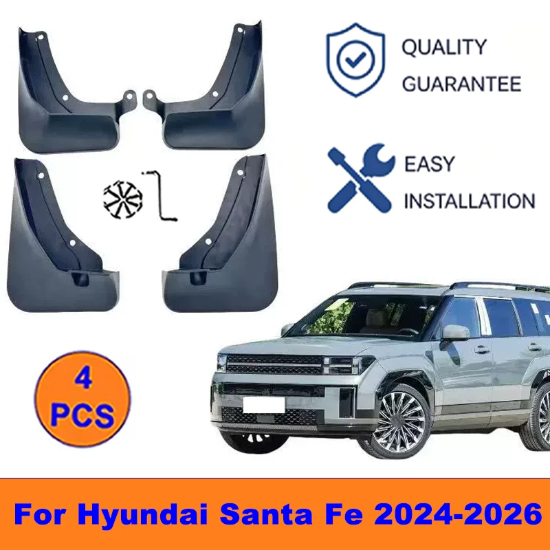 4Pcs Mud Flaps For Hyundai Santa Fe 2024-2026 - Splash Guards Front&Rear Wheel Fender Mudguards Car Exterior Protection Parts
4Pcs Mud Flaps For Hyundai Santa Fe 2024-2026 - Splash Guards Front&Rear Wheel Fender Mudguards Car Exterior Protection Parts