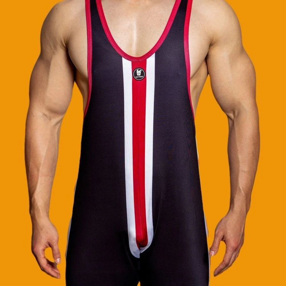 Mens sexy tight-fitting contrasting color gym jumpsuit body shaping sports fitness home comfortable underwear for men
Mens sexy tight-fitting contrasting color gym jumpsuit body shaping sports fitness home comfortable underwear for men