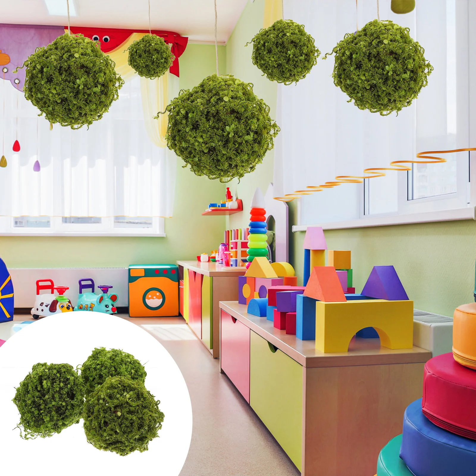 3 Pcs Artificial Grass Ball Plastic Plant Plants Fake Simulation Hanging Faux Balls
3 Pcs Artificial Grass Ball Plastic Plant Plants Fake Simulation Hanging Faux Balls