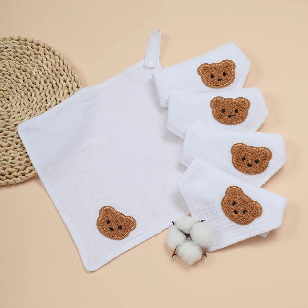 5 Pack Soft Cotton Baby Bibs for Boys & Girls, Absorbent Bib for Infants Teething, Drooling and Feeding, White
5 Pack Soft Cotton Baby Bibs for Boys & Girls, Absorbent Bib for Infants Teething, Drooling and Feeding, White