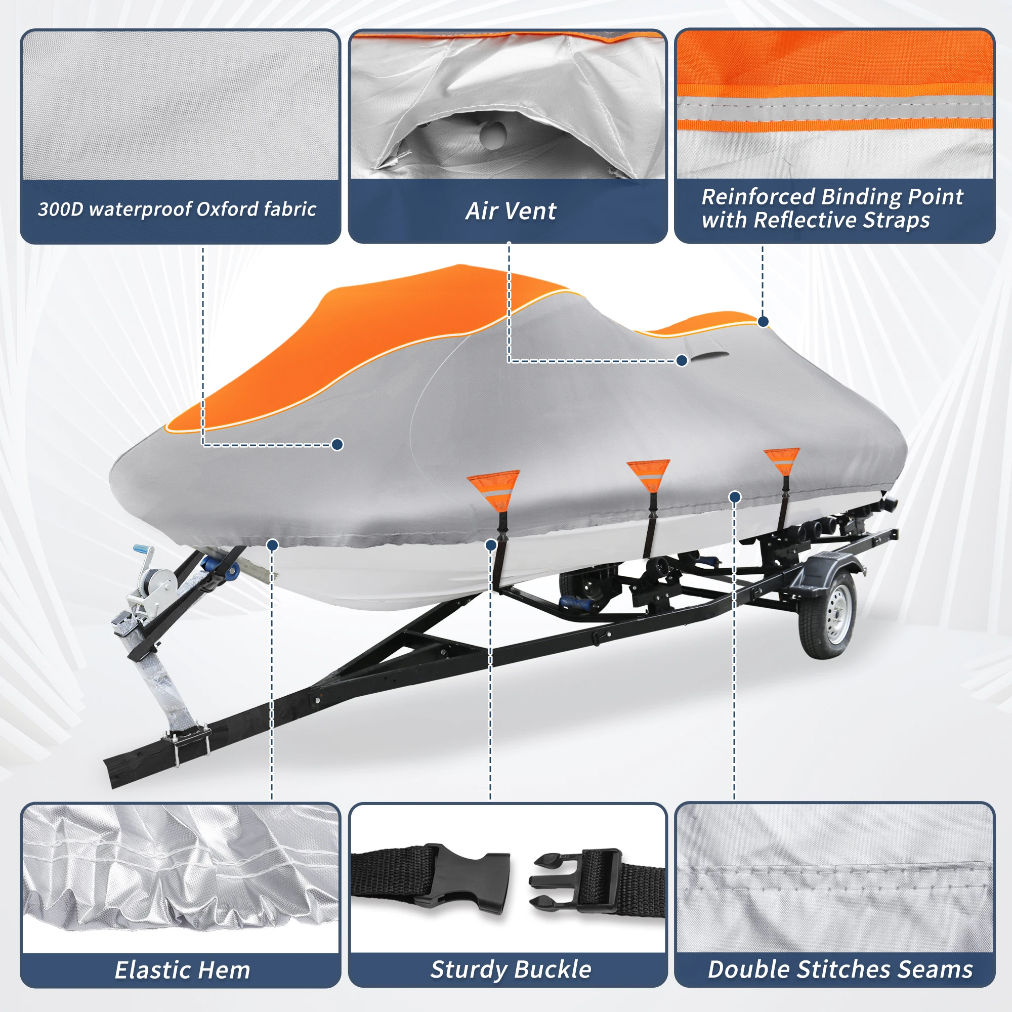 UXCELL for Jet Ski Cover Fit 96"-102" 300D Duty Oxford Anti-UV Waterproof Cover Fit for Yamaha for SeaDoo for Kawasaki Models W/
UXCELL for Jet Ski Cover Fit 96"-102" 300D Duty Oxford Anti-UV Waterproof Cover Fit for Yamaha for SeaDoo for Kawasaki Models W/