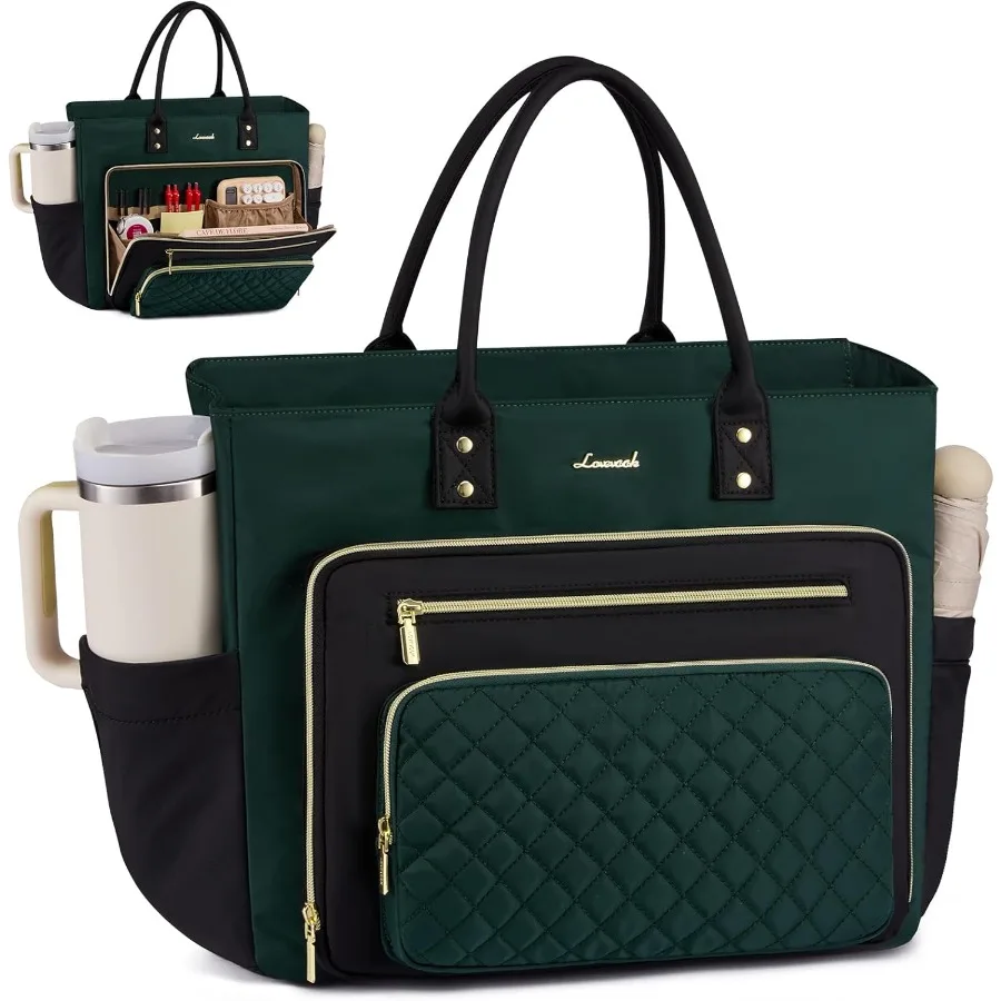 Laptop Tote Bag for Women with Large Cup Holder and MultiPockets 15.6 Inch Professional Briefcase for Work School and Travel Id
Laptop Tote Bag for Women with Large Cup Holder and MultiPockets 15.6 Inch Professional Briefcase for Work School and Travel Id