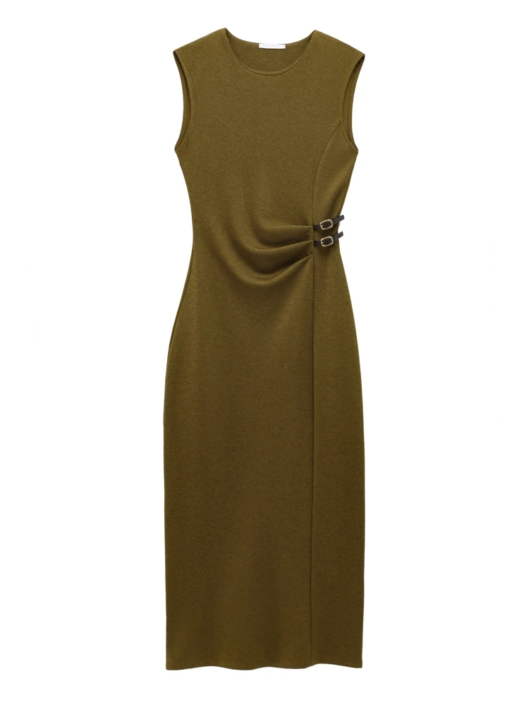 OUROPEAN ZTATION 2025 Summer Lady Glamorous Sleeveless Midi Skirt Top Fashion Woman Mid-length Dress Ruffles O-Collar Dresses
OUROPEAN ZTATION 2025 Summer Lady Glamorous Sleeveless Midi Skirt Top Fashion Woman Mid-length Dress Ruffles O-Collar Dresses