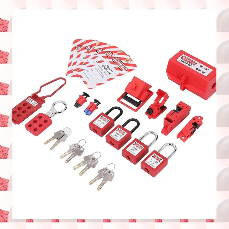 ABGN Electrical Lockout Tagout Kit, Universal Clamp On Circuit Breaker Lockouts Loto-Safety Locks Hanging Tags Set
ABGN Electrical Lockout Tagout Kit, Universal Clamp On Circuit Breaker Lockouts Loto-Safety Locks Hanging Tags Set
