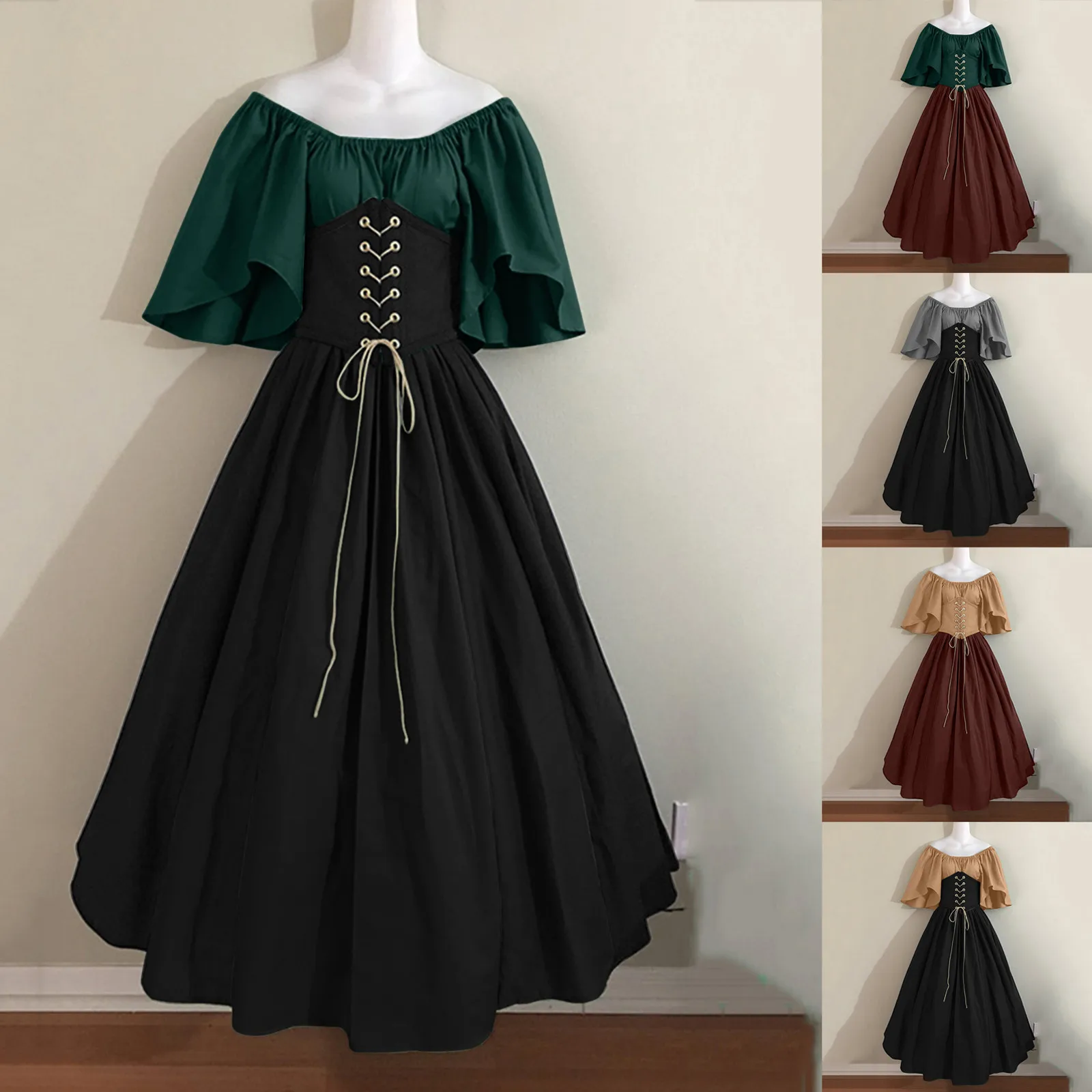Palace Medieval Costumes Women Dress Vintage Victoria Lace Up Carnival Party Long Dress Robe Cosplay Clothing Lady Corset Dress
Palace Medieval Costumes Women Dress Vintage Victoria Lace Up Carnival Party Long Dress Robe Cosplay Clothing Lady Corset Dress