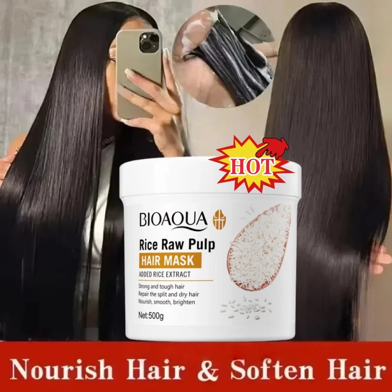Rice Magical Keratin Hair Mask Professional Straightening Hair Care Deep Repair Mask Prevent Split Ends Silky Smooth Hair Cream
Rice Magical Keratin Hair Mask Professional Straightening Hair Care Deep Repair Mask Prevent Split Ends Silky Smooth Hair Cream
