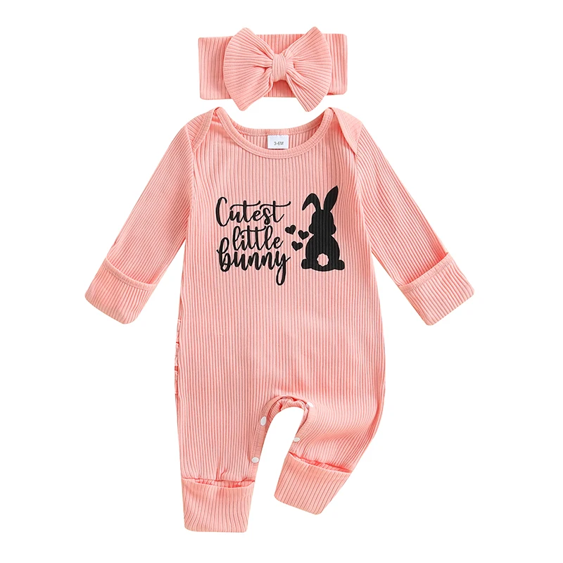 Baby Girls Rompers Easter Clothes Letter Rabbit Print Frills Infant Bodysuits Jumpsuits with Headband
Baby Girls Rompers Easter Clothes Letter Rabbit Print Frills Infant Bodysuits Jumpsuits with Headband
