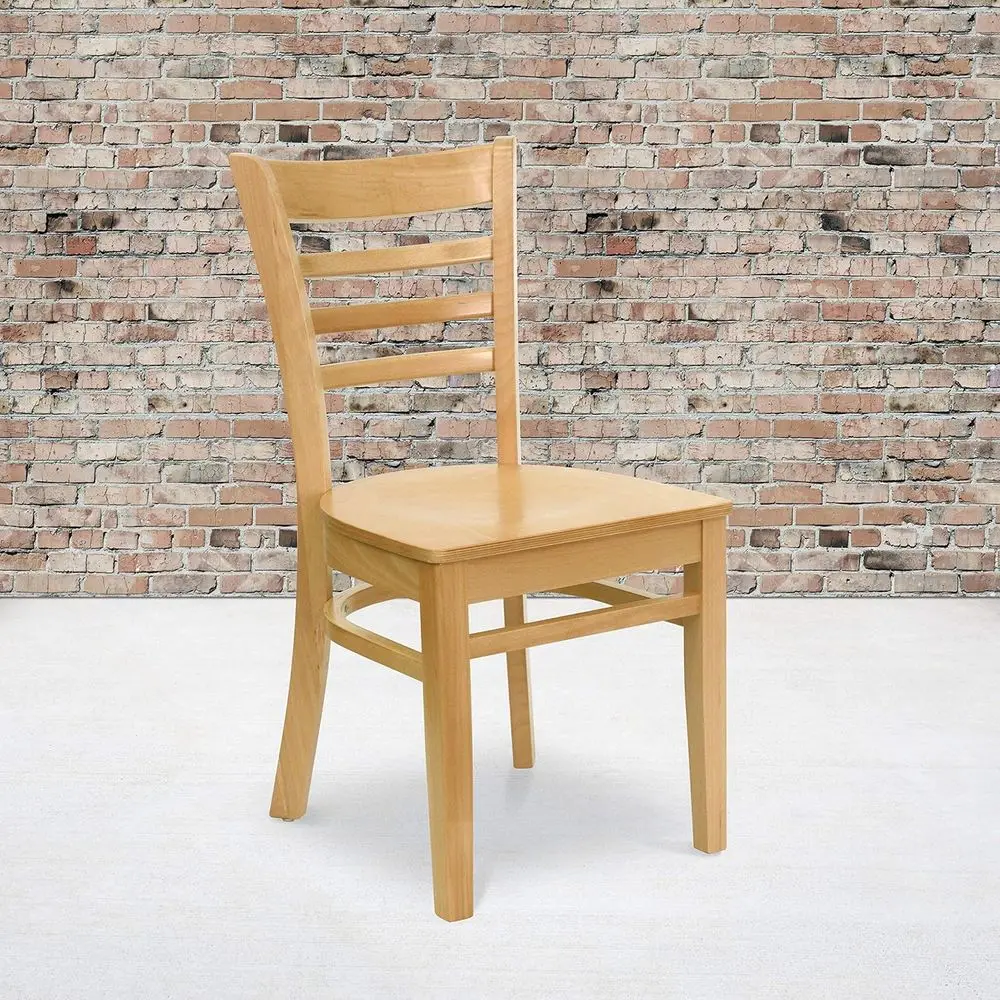 2 Pack Ladder Back Natural Wood Restaurant Chairs
2 Pack Ladder Back Natural Wood Restaurant Chairs