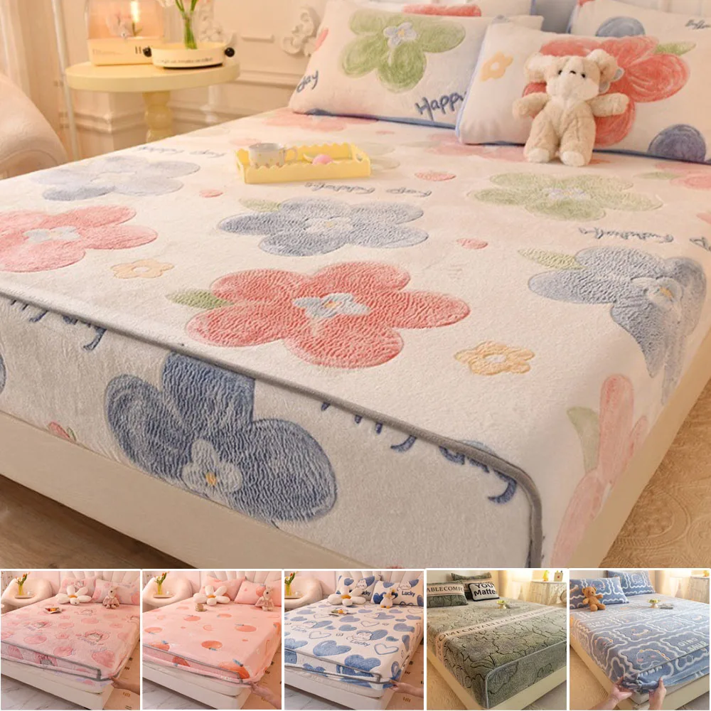 1PC Snowflake Velvet Soft Warm Plush Fitted Sheet for Winter Flower Printed Thicken Fitted Sheet Soft and Comfortable in Winter
1PC Snowflake Velvet Soft Warm Plush Fitted Sheet for Winter Flower Printed Thicken Fitted Sheet Soft and Comfortable in Winter