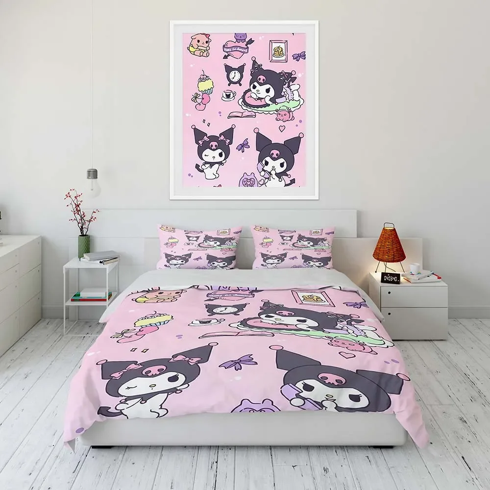 Sanrio Kuromi hellowkitty Cartoon Duvet Cover Bedding Set Anime Comforter Cover for Bedroom Decoration Children Birthday Gifts
Sanrio Kuromi hellowkitty Cartoon Duvet Cover Bedding Set Anime Comforter Cover for Bedroom Decoration Children Birthday Gifts