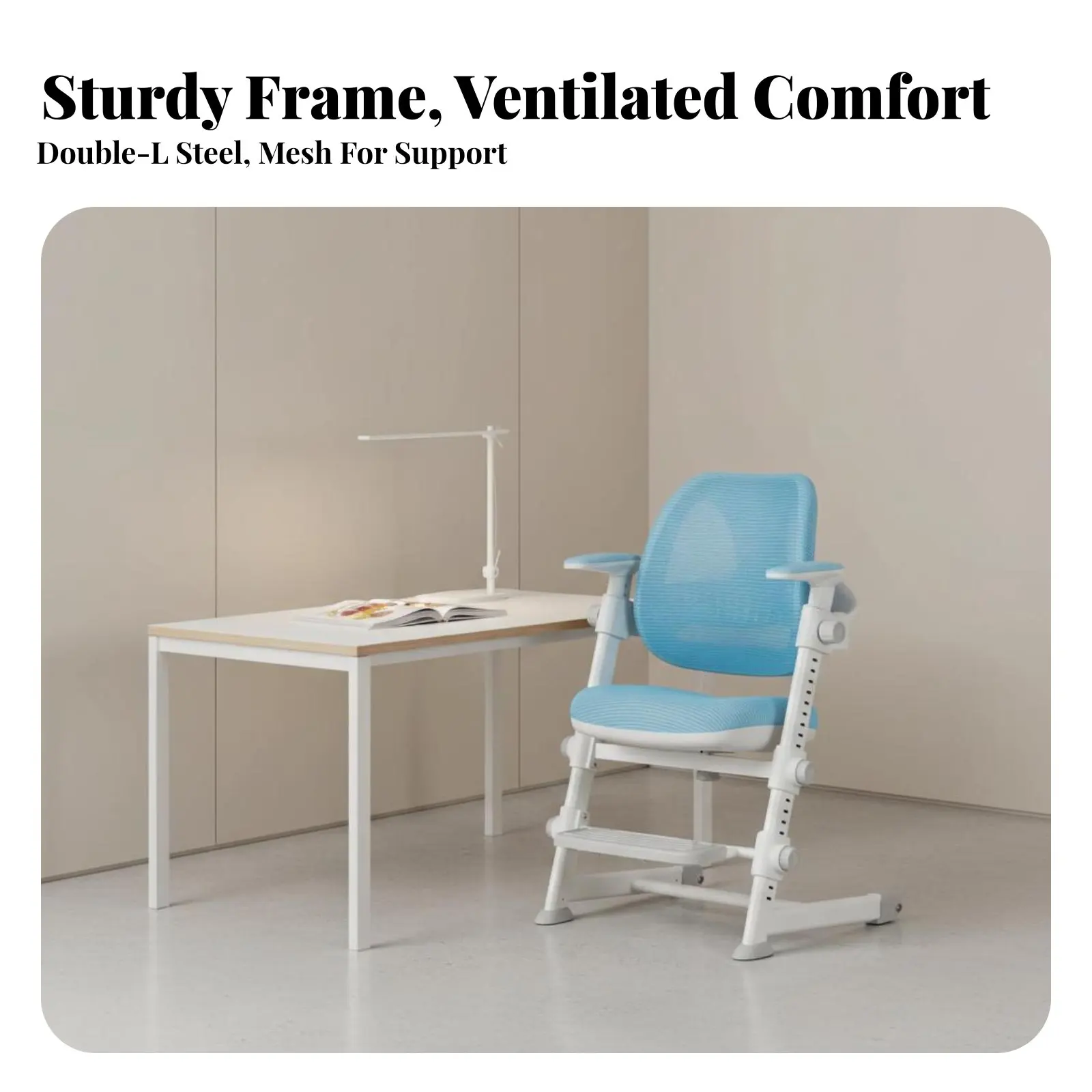 Ergonomic Student Chair Stable Frame Adjustable Split-Spine Supportrest Chair Non-Slip Foot Pads Soft Padded for Study Room
Ergonomic Student Chair Stable Frame Adjustable Split-Spine Supportrest Chair Non-Slip Foot Pads Soft Padded for Study Room