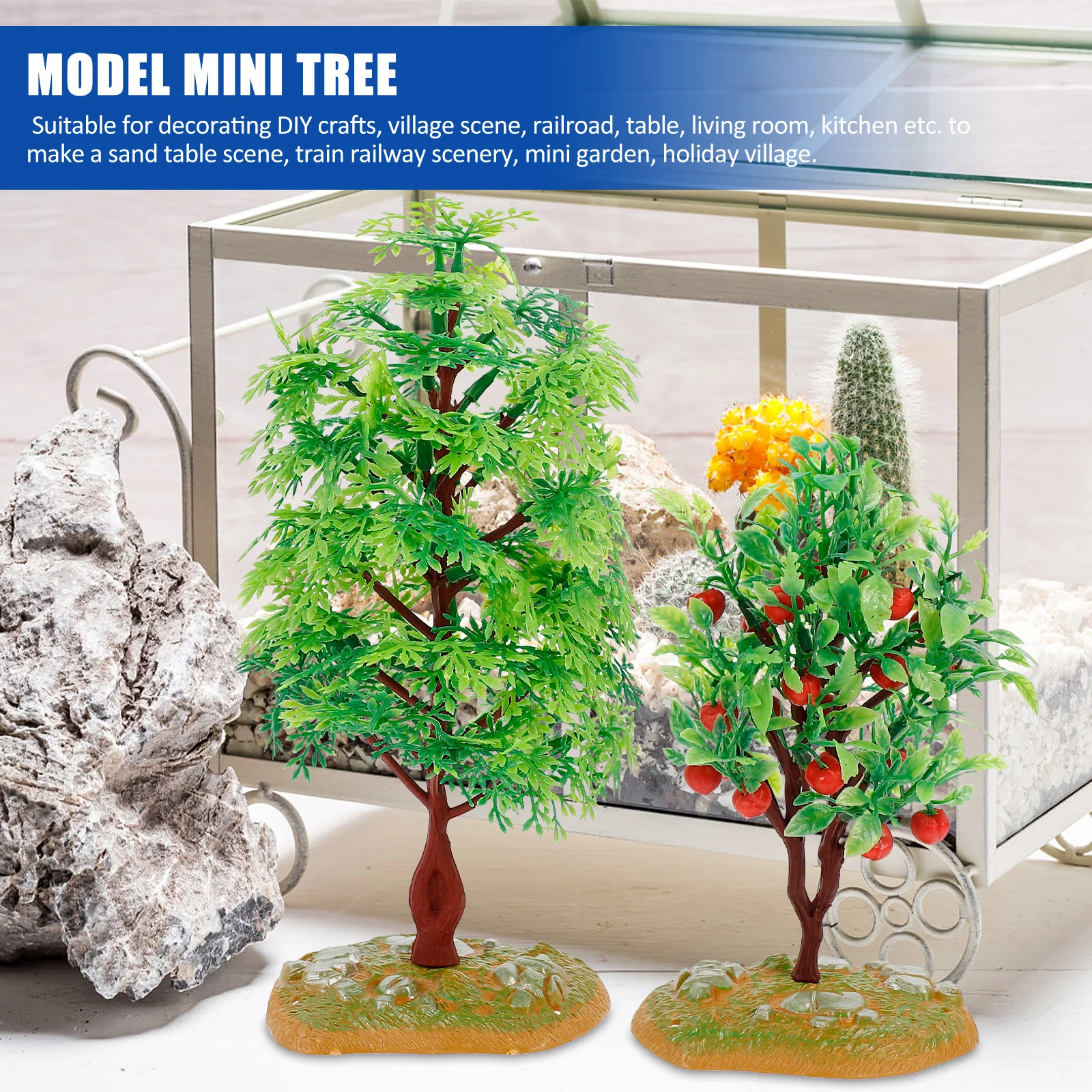 2Pcs Miniature Artificial Tree PVC Simulation Landscape Decor DIY Green Micro Sand Table Adornment Lightweight Craft
2Pcs Miniature Artificial Tree PVC Simulation Landscape Decor DIY Green Micro Sand Table Adornment Lightweight Craft