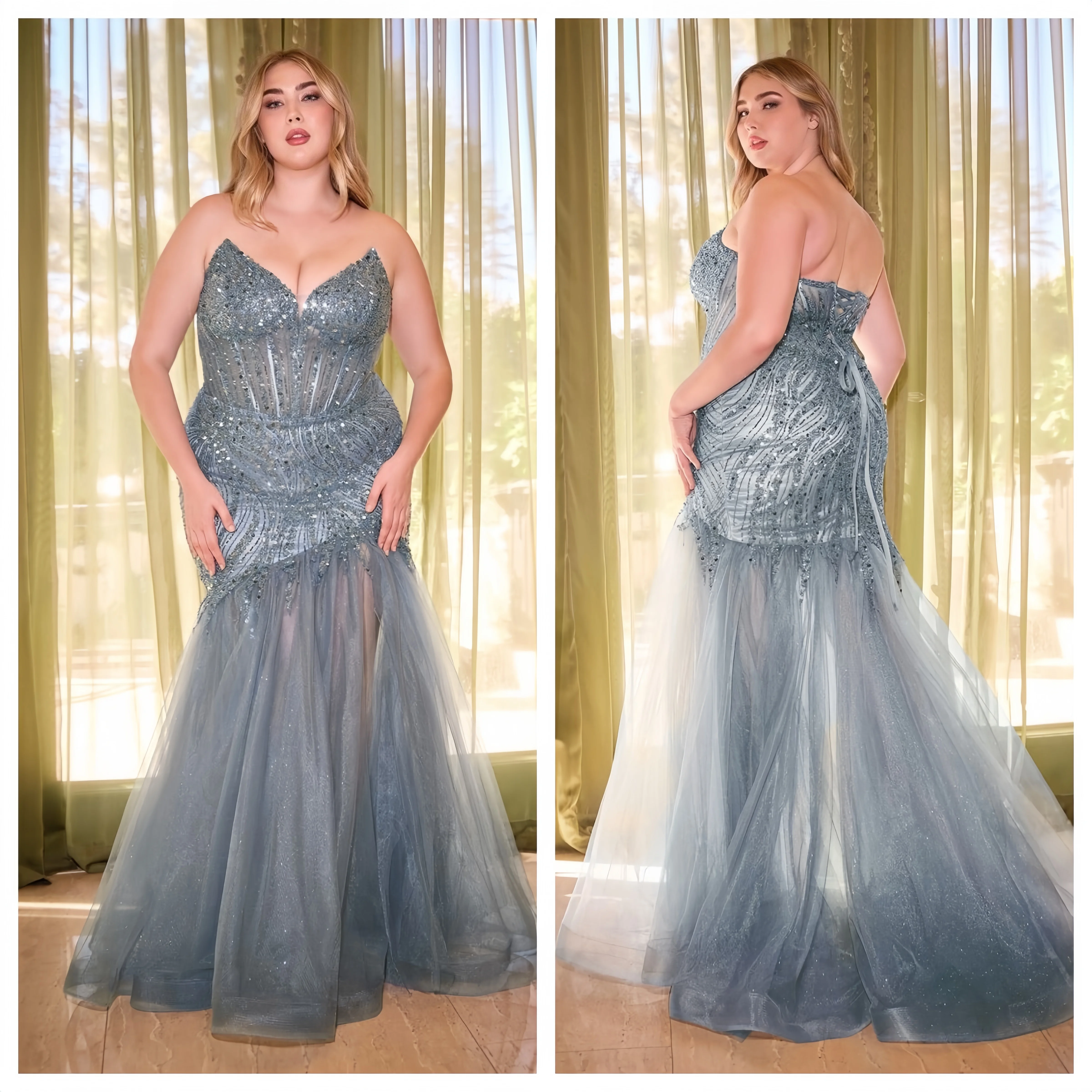 Plus-Size Women Off Shoulder V-neck Sleeveless Evening Dresses Sexy Backless Dress Exquisite High Quality Prom Party Gowns
Plus-Size Women Off Shoulder V-neck Sleeveless Evening Dresses Sexy Backless Dress Exquisite High Quality Prom Party Gowns