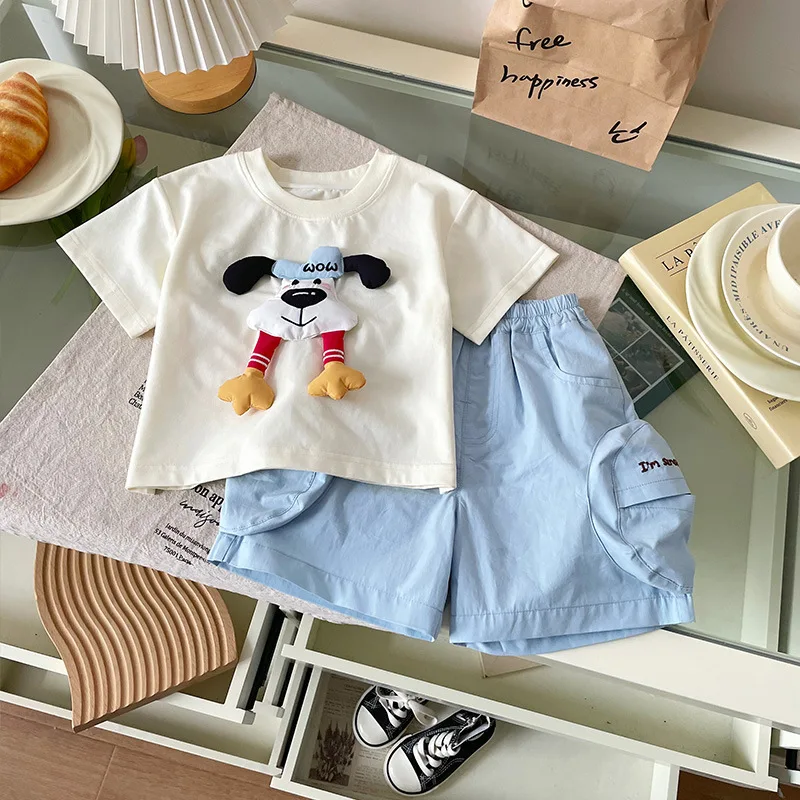XT253004Children's short-sleeved suit2025Summer New Cartoon Three-Dimensional Puppy Breathable round Neck Short-Sleeved Shorts
XT253004Children's short-sleeved suit2025Summer New Cartoon Three-Dimensional Puppy Breathable round Neck Short-Sleeved Shorts