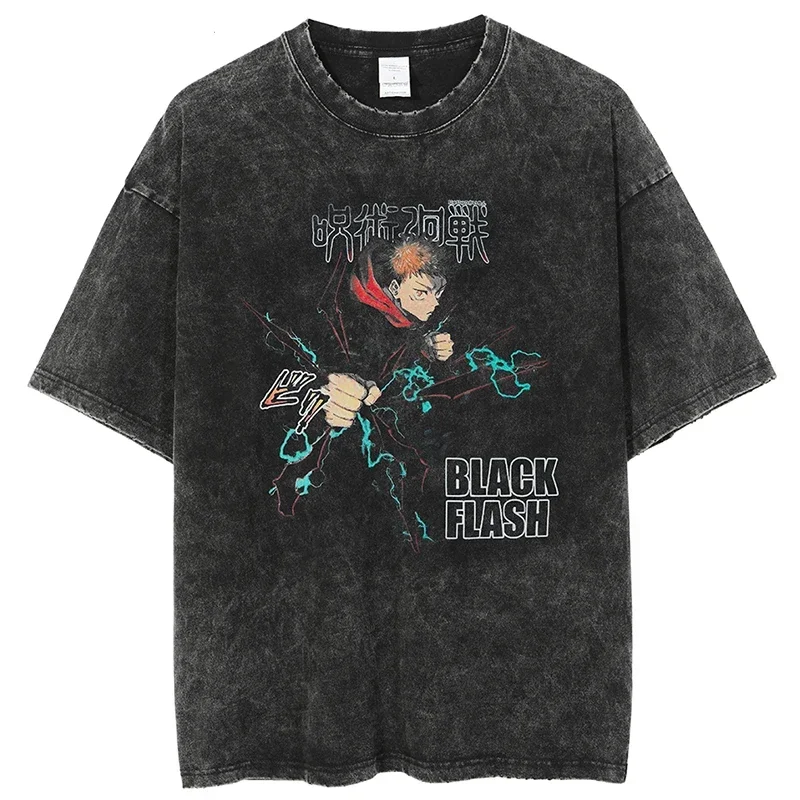 Streetwear Harajuku T Shirt Men Hip Hop Anime Jujutsu Kaisen Print Washed T-Shirt Cotton Casual Tshirt Summer Short Sleeve Tops
Streetwear Harajuku T Shirt Men Hip Hop Anime Jujutsu Kaisen Print Washed T-Shirt Cotton Casual Tshirt Summer Short Sleeve Tops