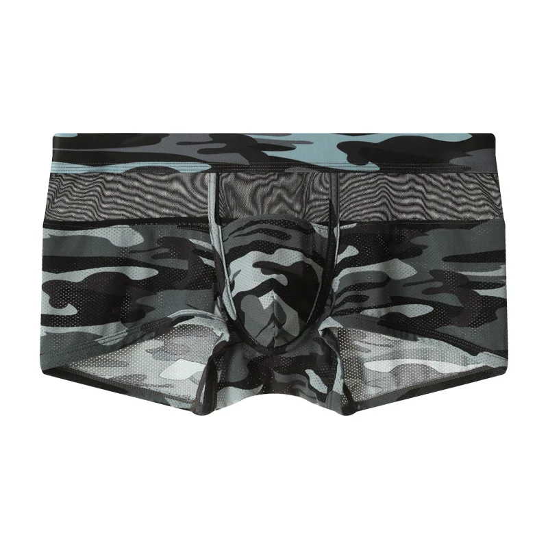 Men's Boxy Underwear Camouflage Elastic Breathable Comfortable Mesh Patchwork Sports Trunks Youth Low Waist U Convex Pouch Boxer
Men's Boxy Underwear Camouflage Elastic Breathable Comfortable Mesh Patchwork Sports Trunks Youth Low Waist U Convex Pouch Boxer