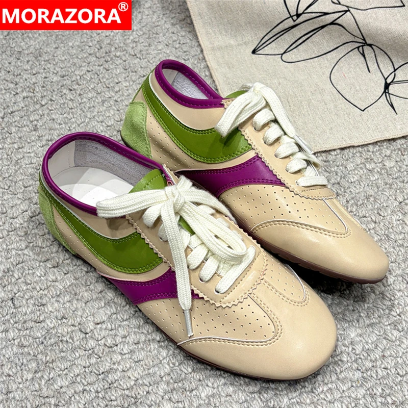 MORAZORA 3 Colors Women Sneakers Lace Up Fashion Casual Sneakers Spring Summer Genuine Leather Flat Shoes
MORAZORA 3 Colors Women Sneakers Lace Up Fashion Casual Sneakers Spring Summer Genuine Leather Flat Shoes
