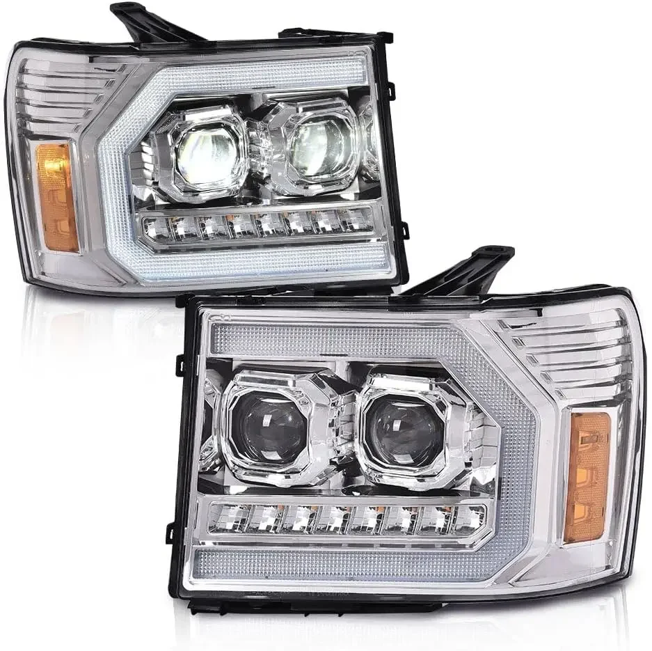 LED DRL Tube Projector Headlights Compatible with GMC Sierra 1500 2007-2013/Fit Sierra 2500HD 3500HD 2007-2014, 20980241, 209802
LED DRL Tube Projector Headlights Compatible with GMC Sierra 1500 2007-2013/Fit Sierra 2500HD 3500HD 2007-2014, 20980241, 209802