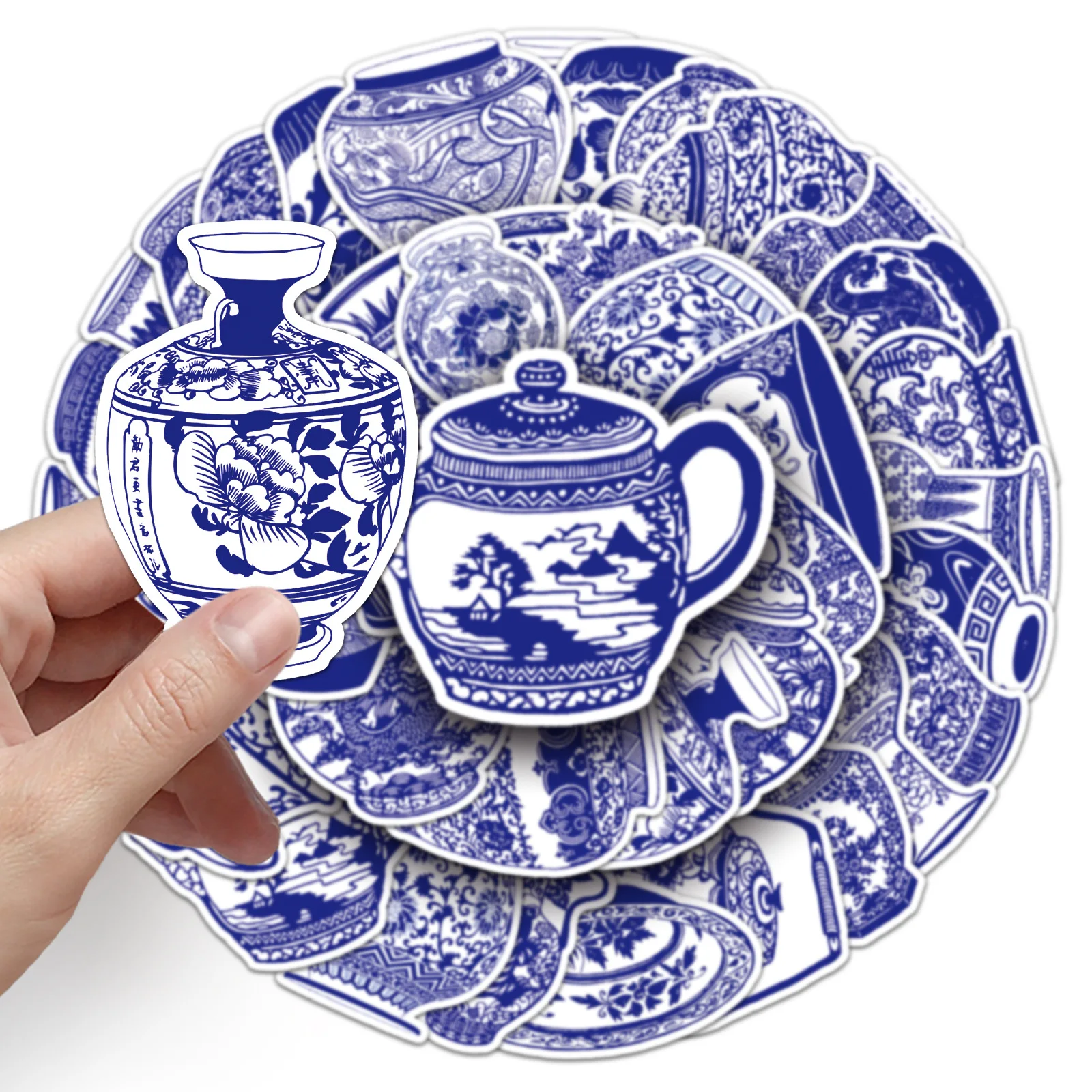 10/50PCS Blue and White Porcelain Chinese Style Stickers Creative Decal For Phone Laptop Skateboard PVC Waterproof Sticker
10/50PCS Blue and White Porcelain Chinese Style Stickers Creative Decal For Phone Laptop Skateboard PVC Waterproof Sticker