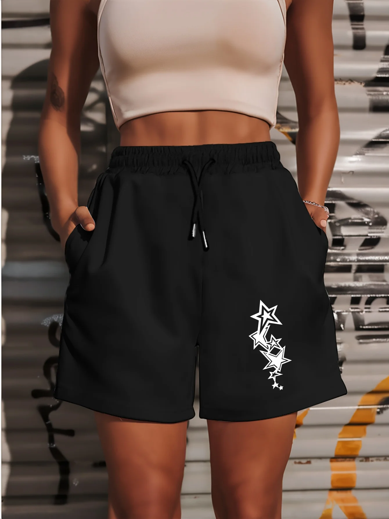Summer Women's Star Print Casual Shorts Elastic Waistband Sweat-wicking and Breathable Suitable for Sports Running and Fitness
Summer Women's Star Print Casual Shorts Elastic Waistband Sweat-wicking and Breathable Suitable for Sports Running and Fitness
