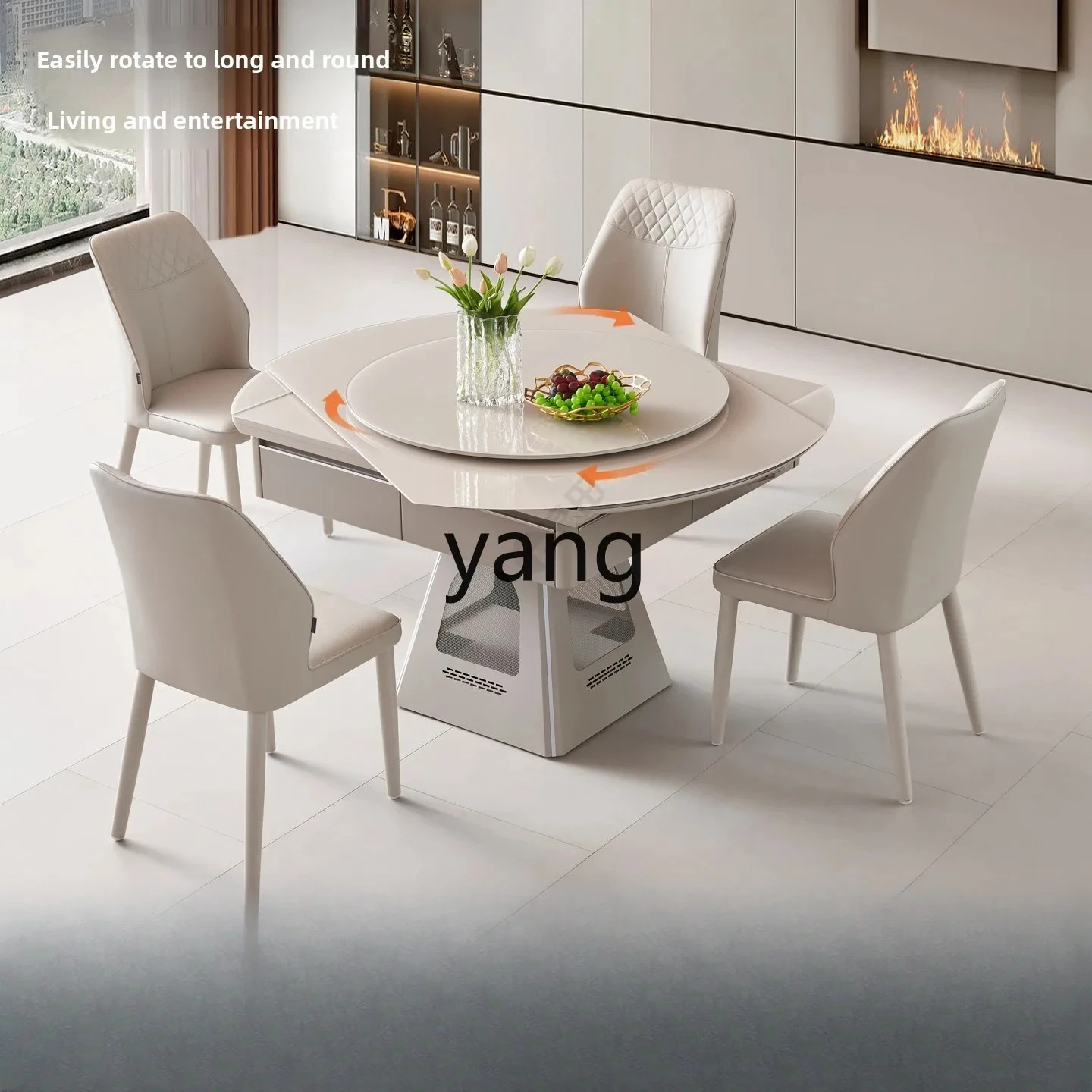 LMM mahjong table and dining table dual-purpose fully automatic household integrated rotating long table becomes round
LMM mahjong table and dining table dual-purpose fully automatic household integrated rotating long table becomes round