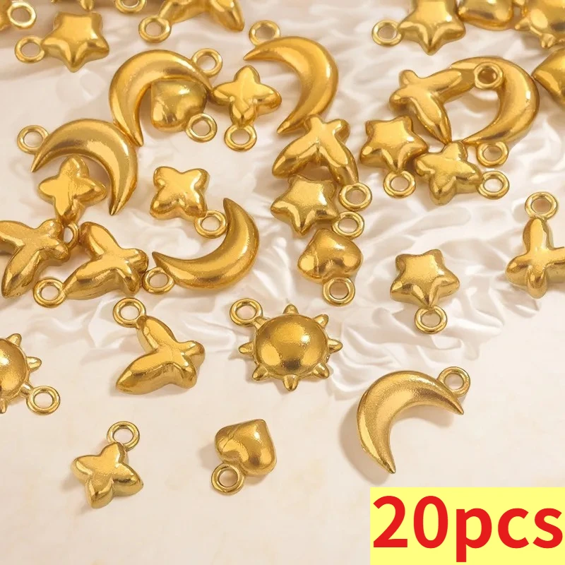 20 шт., подвески из нержавеющей стали, подвески в виде Солнца, Луны, звезды, украшения для ювелирных изделий своими руками, серьги, браслеты, аксессуары
20 шт., подвески из нержавеющей стали, подвески в виде Солнца, Луны, звезды, украшения для ювелирных изделий своими руками, серьги, браслеты, аксессуары