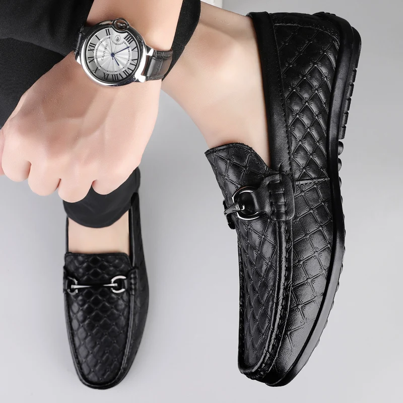 Luxury Brand Men's Top Layer Cowhide Comfortable Bean Shoes Fashionable New Men's Spring Soft Sole Non Slip Casual Leather Shoes
Luxury Brand Men's Top Layer Cowhide Comfortable Bean Shoes Fashionable New Men's Spring Soft Sole Non Slip Casual Leather Shoes