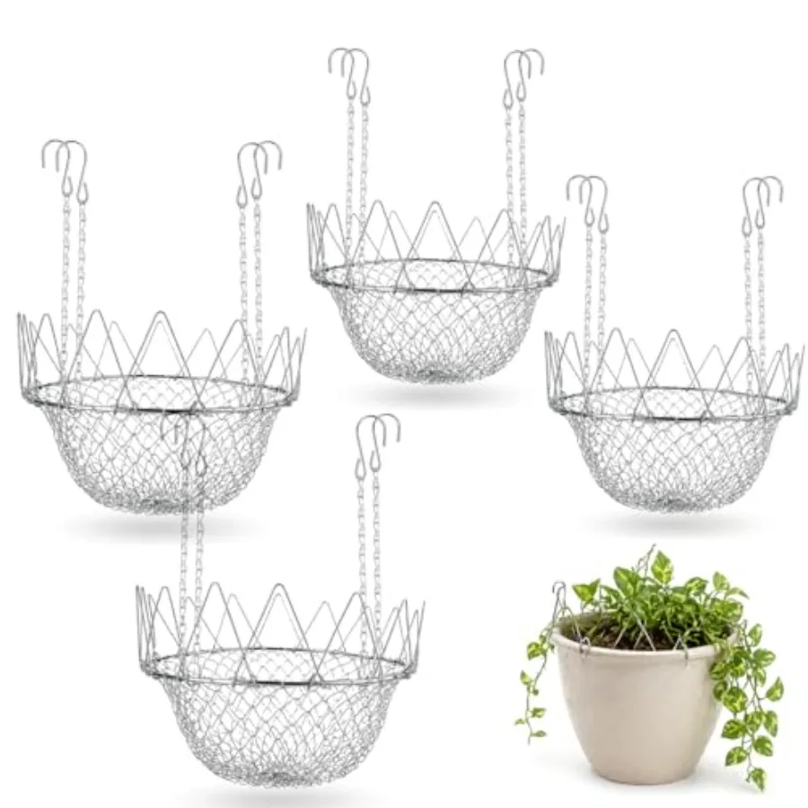 Adjustable Planter Insert for Pots 1-18" Opening, Stainless Steel Plant Lifters with Hanging Chains Planter Lift Kit for Tall I
Adjustable Planter Insert for Pots 1-18" Opening, Stainless Steel Plant Lifters with Hanging Chains Planter Lift Kit for Tall I