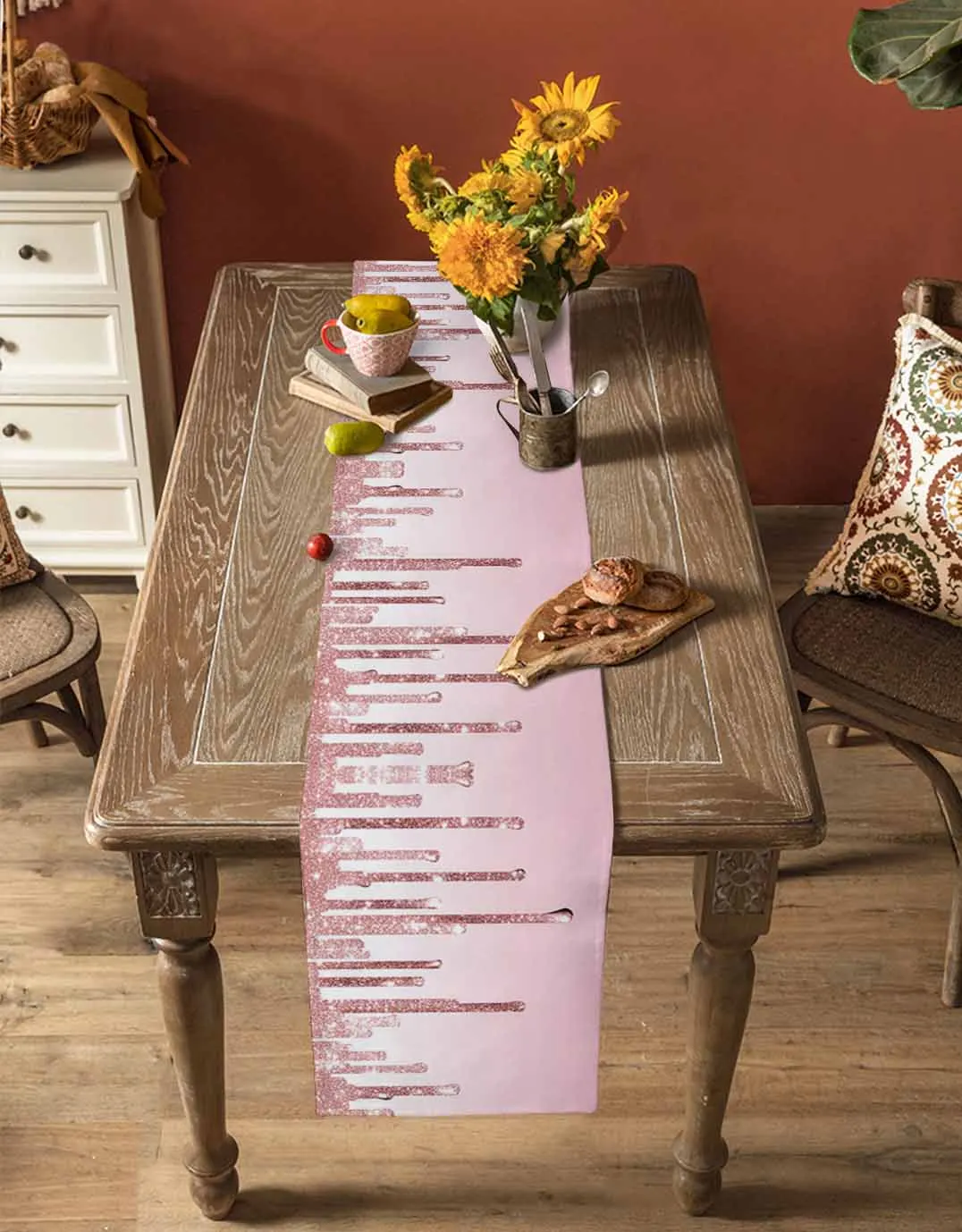 Pink Droplet Gradient Texture Table Runner Wedding Decor Holiday Dining Table Decor Linen Tablecloth
Pink Droplet Gradient Texture Table Runner Wedding Decor Holiday Dining Table Decor Linen Tablecloth